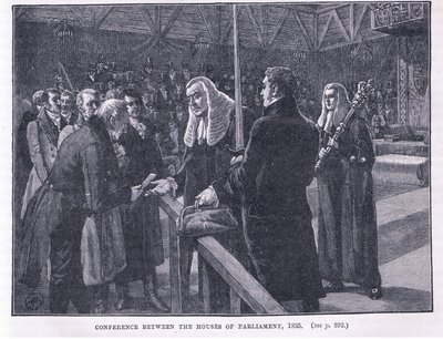 Konference mellem Houses of Parliament AD 1835 af Paul Hardy