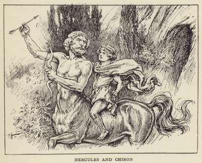 Herkules og Chiron af Paul Hardy