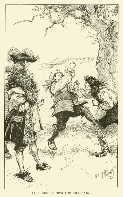 Jack Bird Fights the Chaplain (gravering) af Paul Hardy