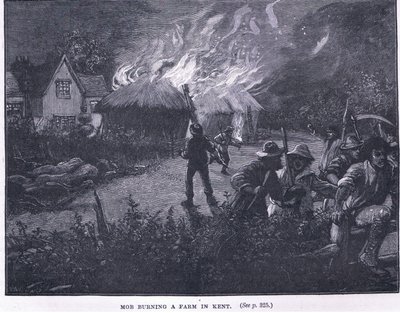 Pøbel brænder en gård i Kent i 1830 af Paul Hardy