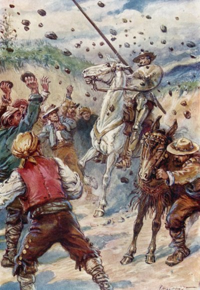 De kastede sten på Don Quixote af Paul Hardy