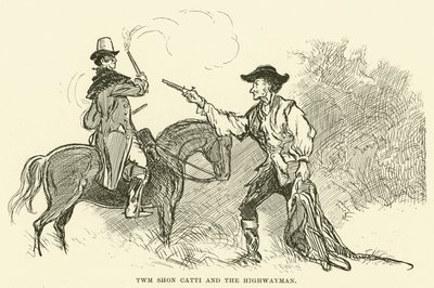 Twm Shon Catti and the Highwayman (gravering) af Paul Hardy