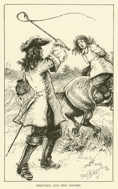 Whitney and the Usurer (gravering) af Paul Hardy