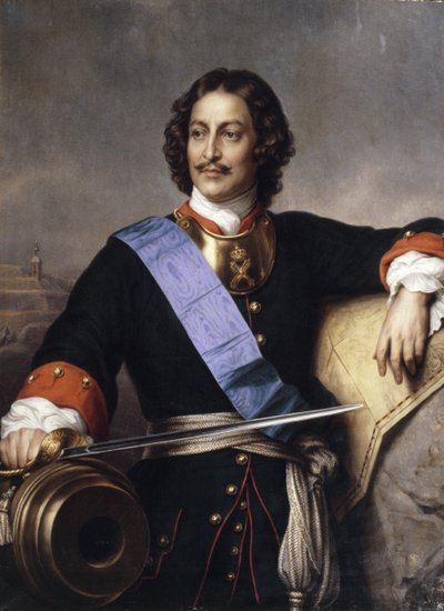 Portræt af kejser Peter I den Store 1672-1725 af Paul Delaroche