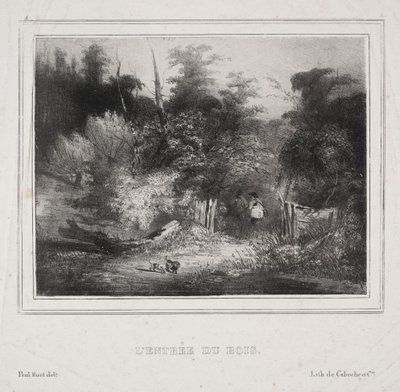 Landskaber: En skovs indgang, 1829. af Paul Huet