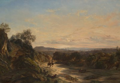 På vejen til Nice, omkring 1844. af Paul Huet