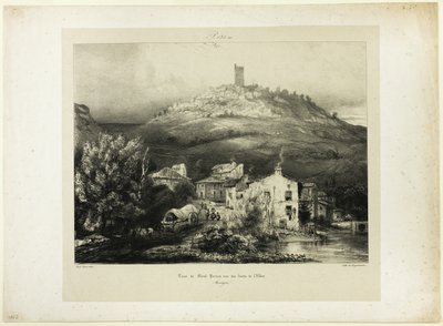 Tårnet i Mont-Perrou, set fra bredden af Allier (Auvergne) af Paul Huet