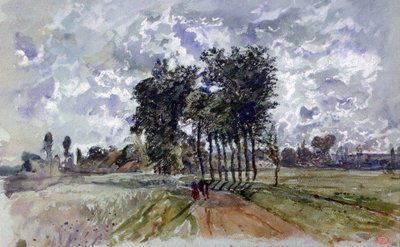 Vejen til Crécy, 1857 af Paul Huet