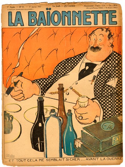 Cover af "" La Baionnette"", Satirisk i farver af Paul Iribe