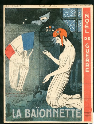 Cover af ""La Baionnette"", satirisk i farver af Paul Iribe