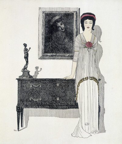 Skabelsen af ​​Paul Poiret fra ""Les Dresses de Paul Poiret"", tegning af Paul Iribe. 1908 af Paul Iribe