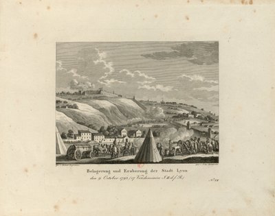 Belejring og indtagelse af byen Lyon: 9. oktober 1793, 1816-1818. af Paul Jacob Laminit