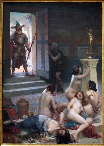 Brenn og hans andel af byttet, maleri af Paul Jamin (1853-1903) af Paul Jamin