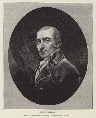 James Gillray, engelsk kaikaturist, satiriker og grafiker (gravering) af Paul Jonnard