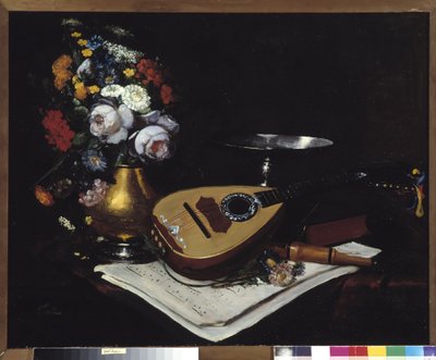 Stilleben med mandolin Maleri af Paul Joret (1800-tallet) 1800-tallet Obligatorisk omtale: Samlingsstiftelsen mv de Provence, Marseille af Paul Joret