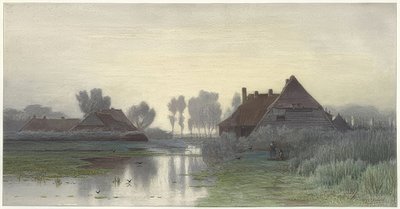 Bondehuse i morgentågen. 1838-1903 af Paul Joseph Constantin Gabriel