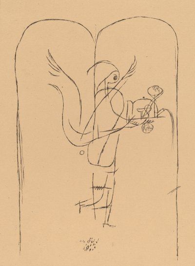 Et geni serverer en lille morgenmad Et geni serverer en lille morgenmad, 1920. af Paul Klee