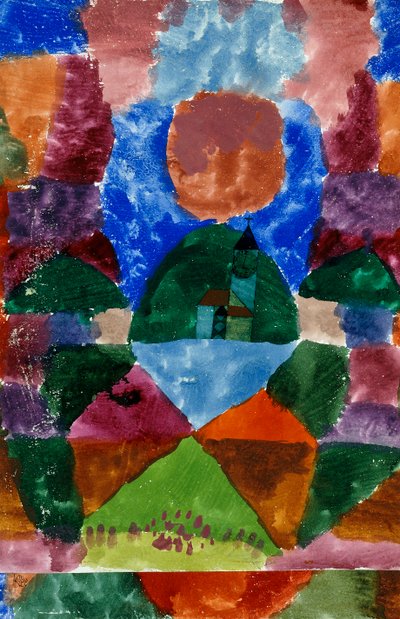 En komprimeret udsigt over Tegernsee af Paul Klee