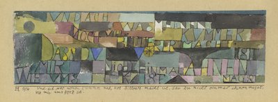 Åh, hvor bliver min smerte yderligere forværret, når du ikke engang ærger dig til at mistænke mit hjertes følelser af Paul Klee