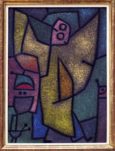 Angelus militans. Maleri af Paul Klee (1879-1940), olie, tegning ved detrempe på jute, på en baggrund af lim af Paul Klee