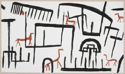 Dyr i en indhegning af Paul Klee