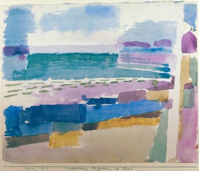 St. Germain strand nær Tunis af Paul Klee