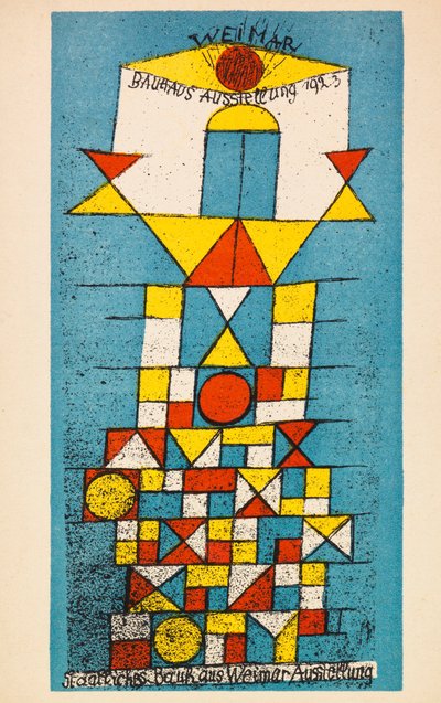 Bauhaus udstilling. Postkort, 1923. af Paul Klee