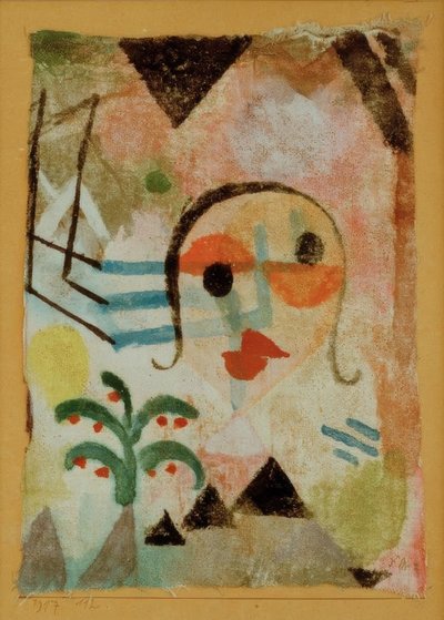 Portræt af en rødhåret af Paul Klee