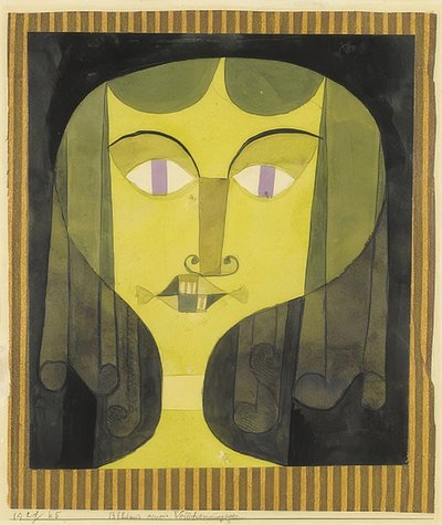 Portræt af en violet-øjet kvinde. 1921/65 af Paul Klee