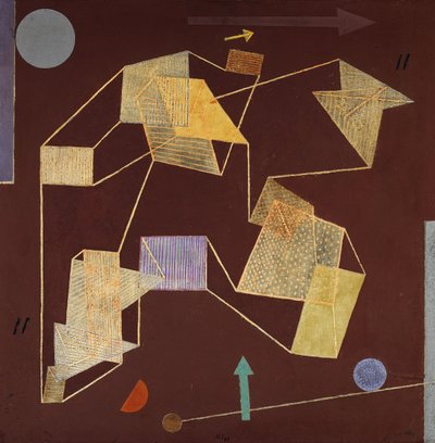 opdrift og forskydning (svævende); Løft og sti (svæveflyvning) af Paul Klee