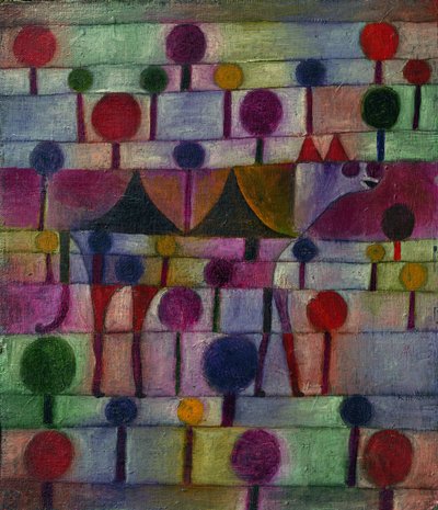 Camel in a Rhythmic Landscape of Trees, 1920 af Paul Klee