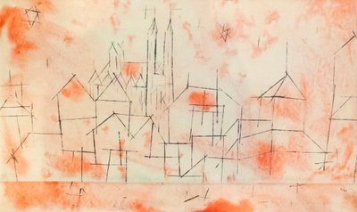 By med gotisk katedral af Paul Klee
