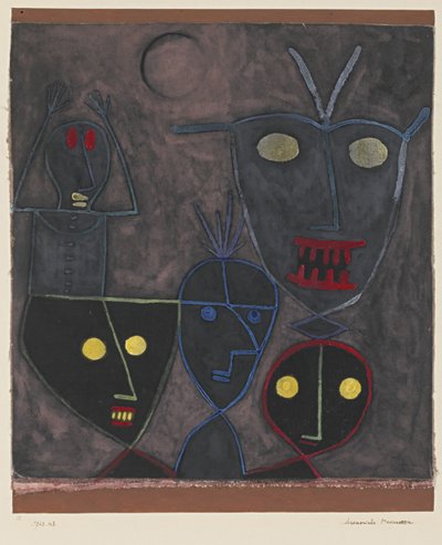 Dæmoniske dukker, 1929 af Paul Klee
