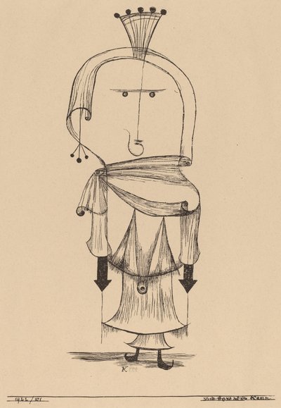 Heksen med en kam, 1922. af Paul Klee