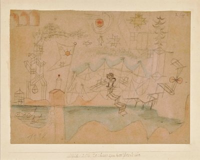 Tegning til bådudlejningen, 1918. af Paul Klee