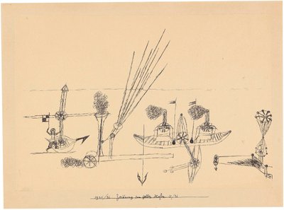Tegning til gul havn, 1921-1926. af Paul Klee