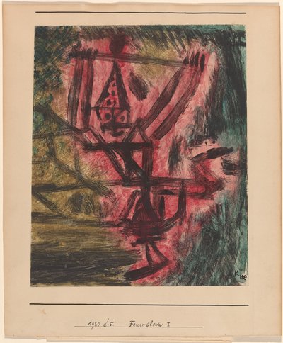 Feuer Clown I (Fire Clown) af Paul Klee