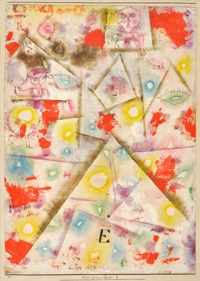 Erindringsblad E Gedenkblatt E, 1924. af Paul Klee