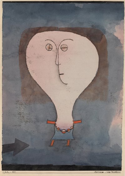 Forskrækkelse for en pige, 1922. af Paul Klee