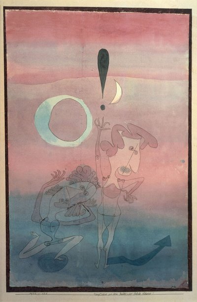 Hovedscene fra balletten The False Oath, 1922. af Paul Klee