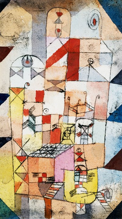 Husets interiør, ca. 1919 af Paul Klee