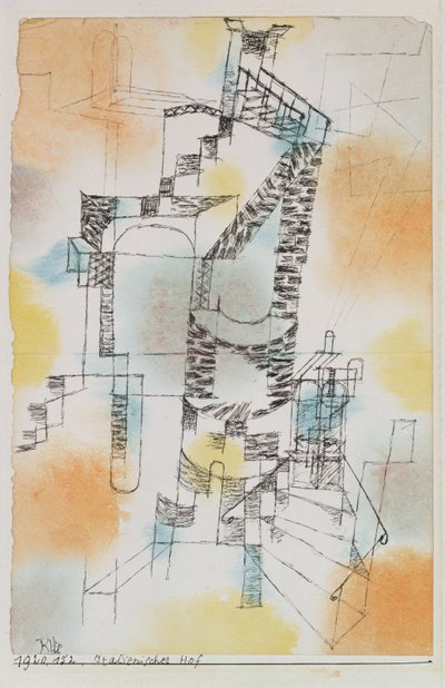italiensk gårdhave af Paul Klee