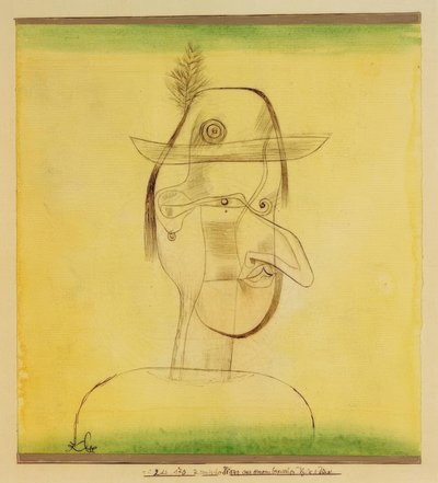 Komisk figur fra et bayersk folkespil af Paul Klee