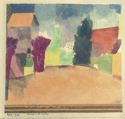 Landgut bei Fryburg Country House nær Fribourg, 1915. af Paul Klee