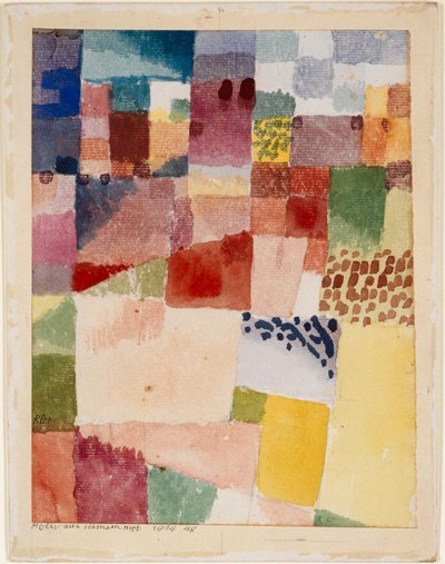 Motiv fra Hamammet, 1914. af Paul Klee