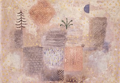 Parker med den kølige Halvmåne; Park mit dem kuhlen Halbmond af Paul Klee