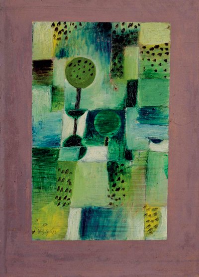 Parkbillede ved Regen Park in the Rain, 1920. af Paul Klee