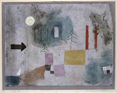 Går forbi røde søjler af Paul Klee