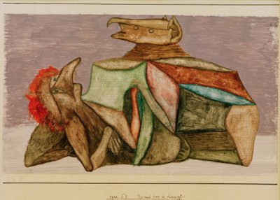 Pop og lokomotiv i kamp af Paul Klee