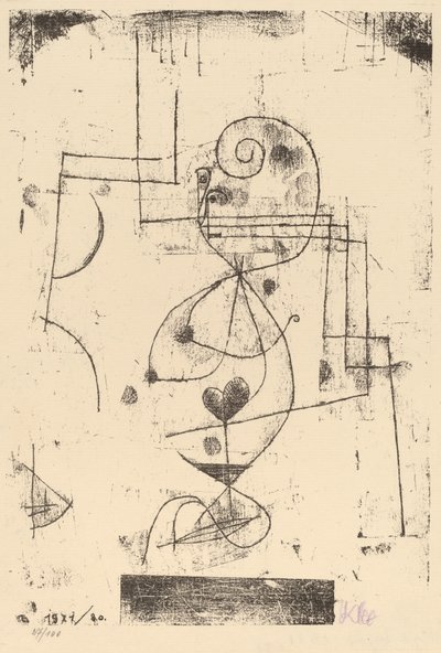 Queen of Hearts (Herzdame) af Paul Klee